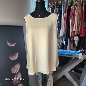 Large Womans DKNY Ivory Sleeveless Blouse